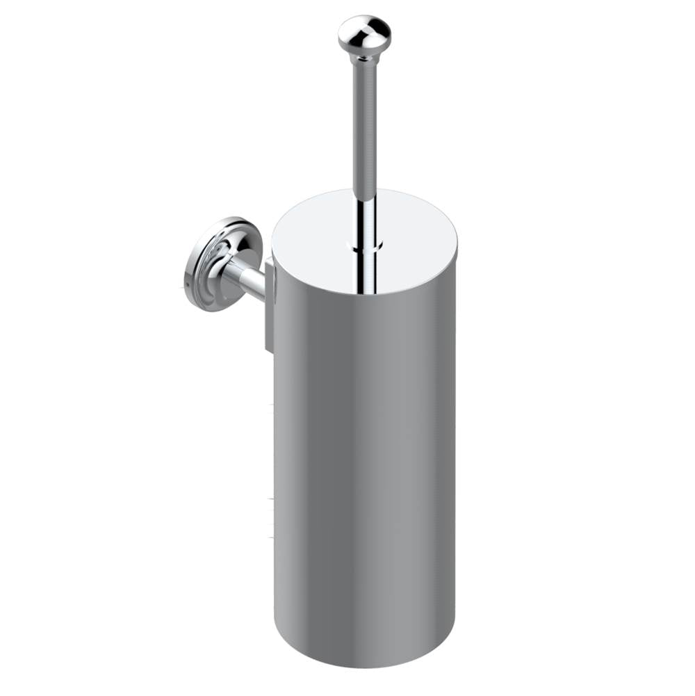 THG - Metal toilet brush holder with brush with cover wall mounted - Matt Umber PVD