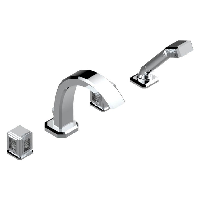 THG - Roman tub set with divertor spout and handshower, 3/4'' valves - Matt Umber PVD
