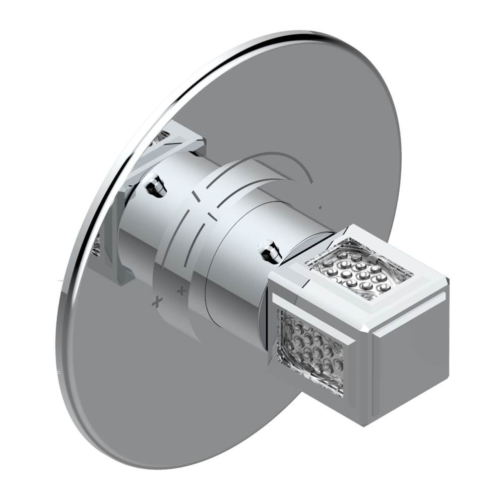 THG - Trim for THG thermostatic valve, rough part supplied with fixing box ref. 5 200AE/US - Round plate model - Matt Umber PVD