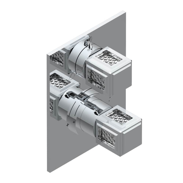 THG - Trim for thg thermostat with 2-way diverter, rough part supplied with fixing box ref. 5 500AE/US - Matt Umber PVD
