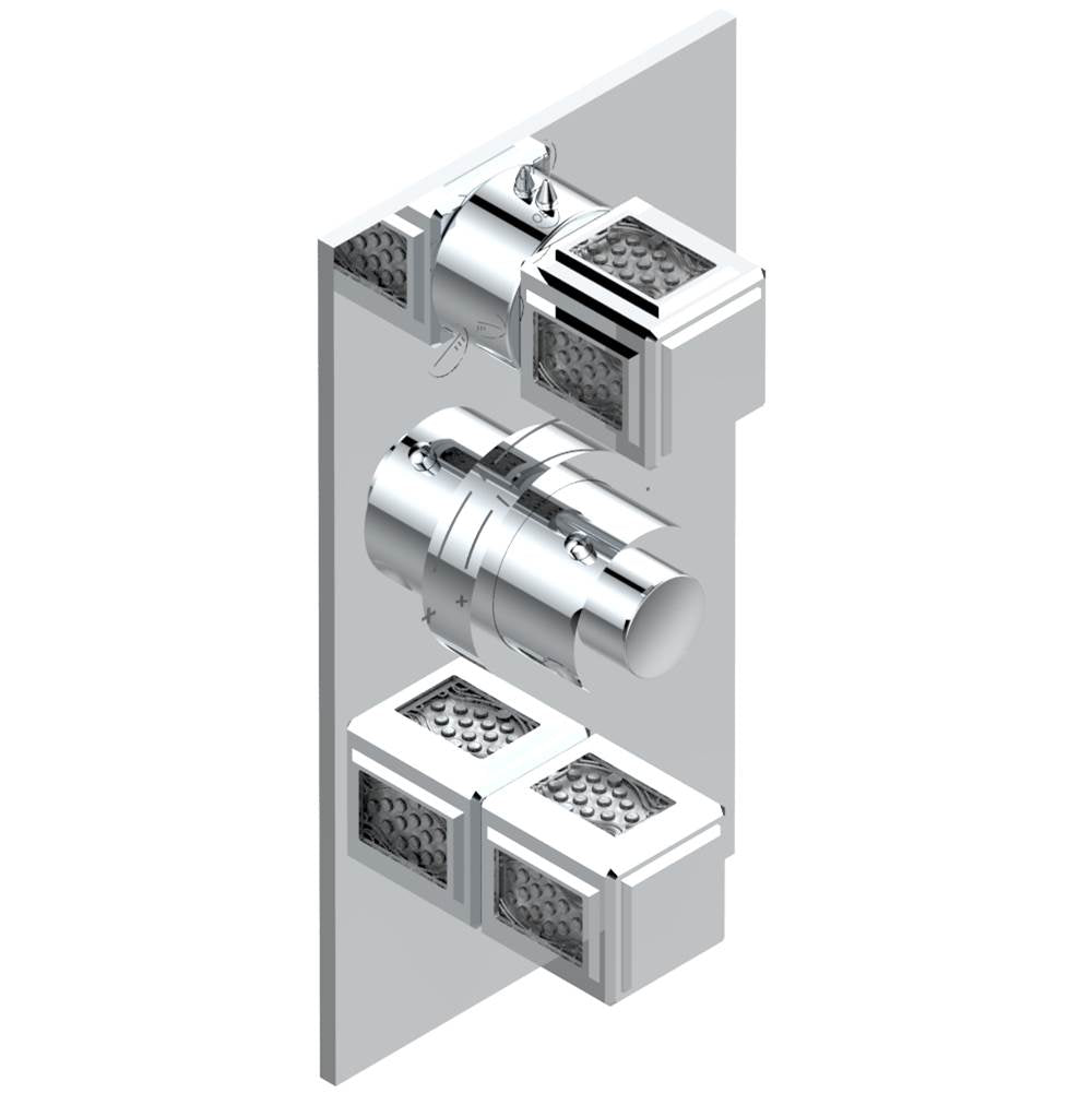 THG - Trim for thg thermostat with 2-way diverter and on/off control, rough part supplied with fixing box ref. .5 540AE/US - Matt Umber PVD
