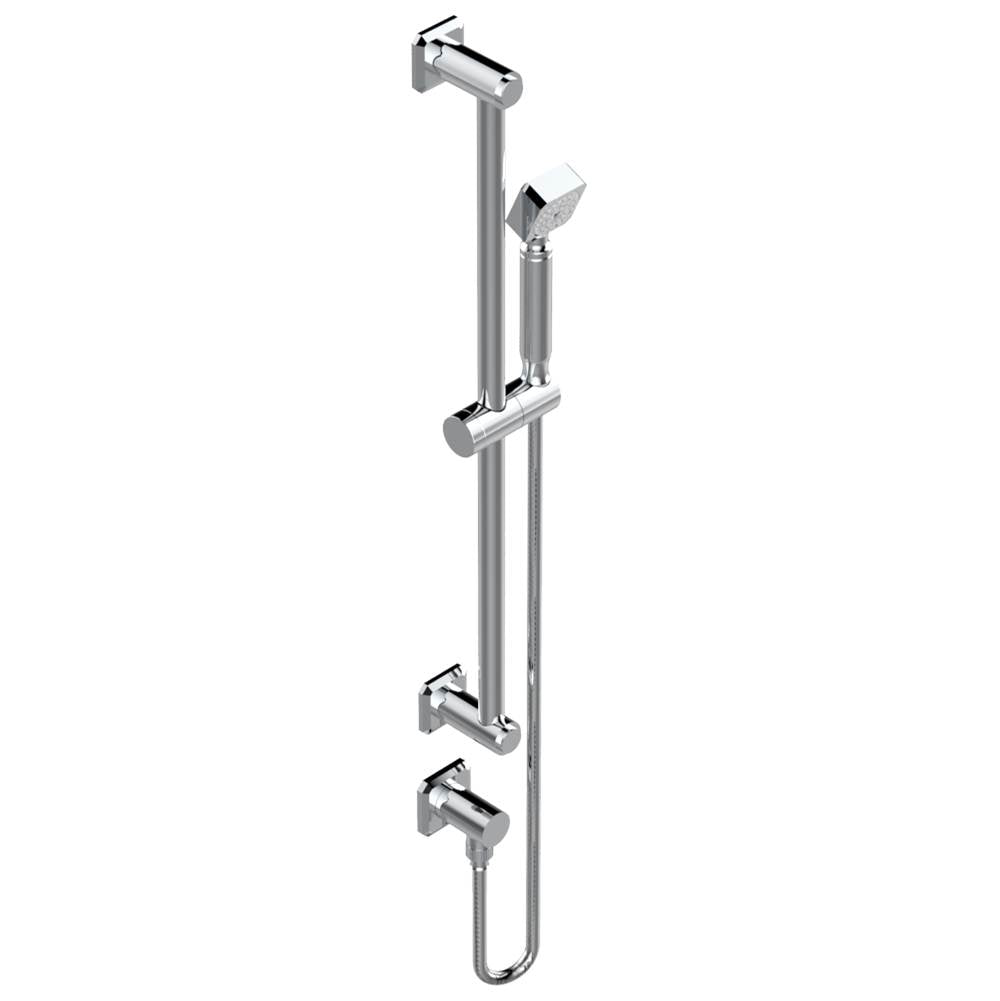 THG - Slide bar with handhsower and elbow - Matt Umber PVD