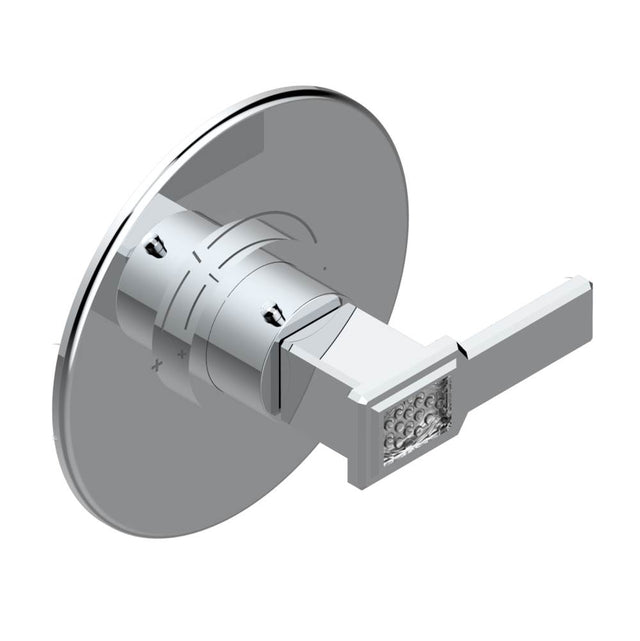 THG - Trim for THG thermostatic valve, rough part supplied with fixing box ref. 5 200AE/US - Round plate model - Matt Umber PVD