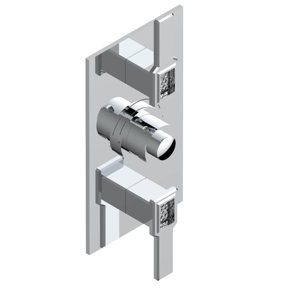 THG - Trim for THG thermostatic valve 2 volume controls, rough part supplied with fixing box ref. 5 400AE/US - Matt Umber PVD