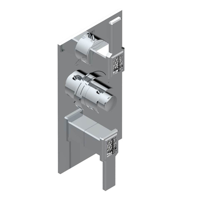 THG - Trim for thg thermostat with 2-way diverter and on/off control, rough part supplied with fixing box ref. .5 540AE/US - Matt Umber PVD