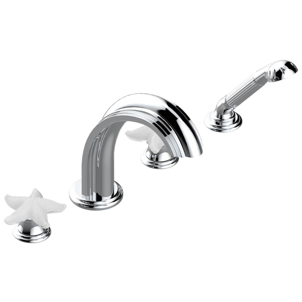 THG - Roman tub set with divertor spout and handshower, 3/4'' valves - Matt Umber PVD
