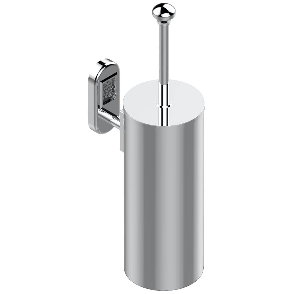 THG - Metal toilet brush holder with brush with cover wall mounted - Matt Umber PVD
