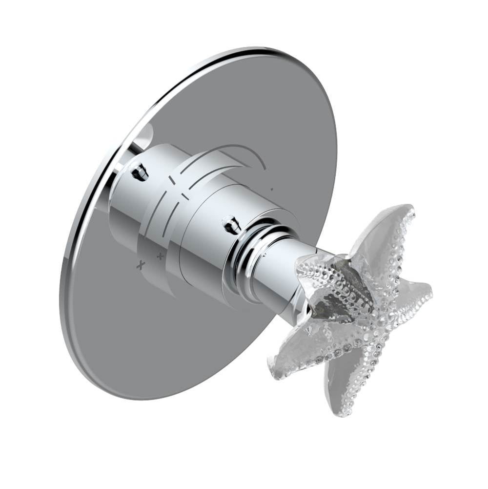 THG - Trim for THG thermostatic valve, rough part supplied with fixing box ref. 5 200AE/US - Round plate model - Matt Umber PVD