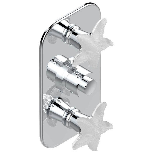 THG - Trim for THG thermostatic valve 2 volume controls, rough part supplied with fixing box ref. 5 400AE/US - Matt Umber PVD