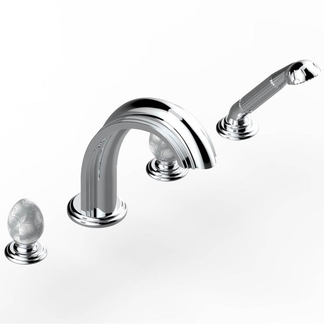 THG - Roman tub set with divertor spout and handshower, 3/4'' valves - Matt Umber PVD
