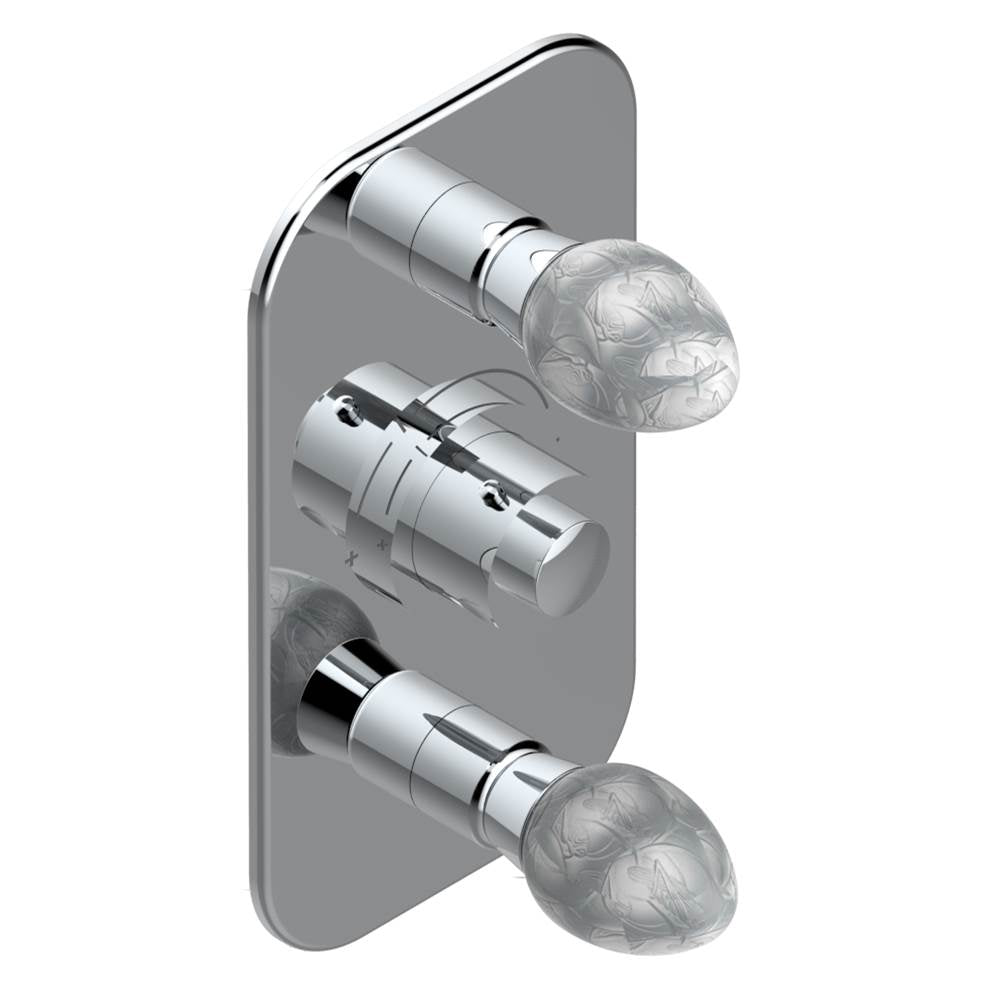 THG - Trim for THG thermostatic valve 2 volume controls, rough part supplied with fixing box ref. 5 400AE/US - Matt Umber PVD