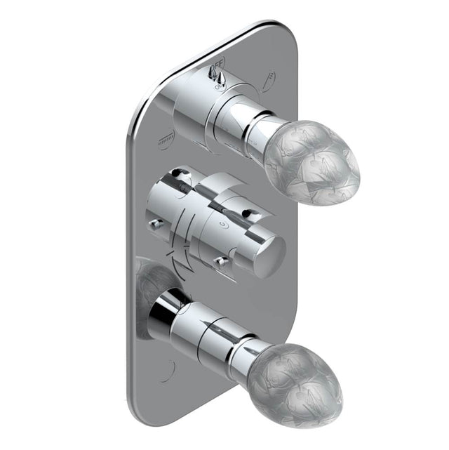 THG - Trim for thg thermostat with 2-way diverter and on/off control, rough part supplied with fixing box ref. .5 540AE/US - Matt Umber PVD