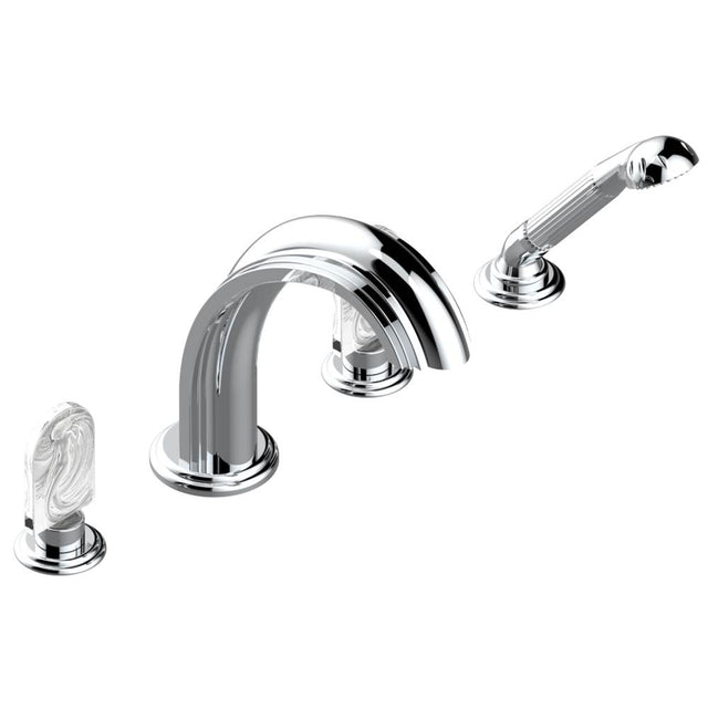 THG - Roman tub set with divertor spout and handshower, 3/4'' valves - Matt Umber PVD
