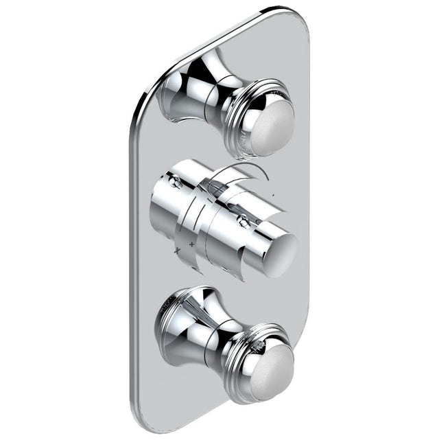 THG - Trim for THG thermostatic valve 2 volume controls, rough part supplied with fixing box ref. 5 400AE/US - Matt Umber PVD