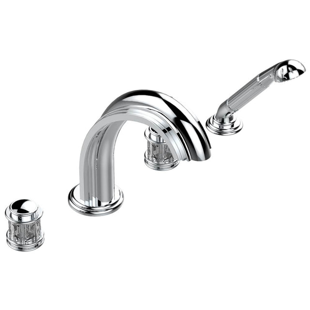 THG - Roman tub set with divertor spout and handshower, 3/4'' valves - Matt Umber PVD