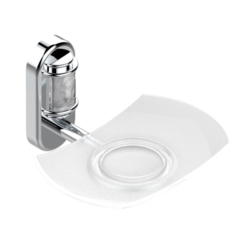 THG - Glass soap dish, wall mounted - Matt Umber PVD