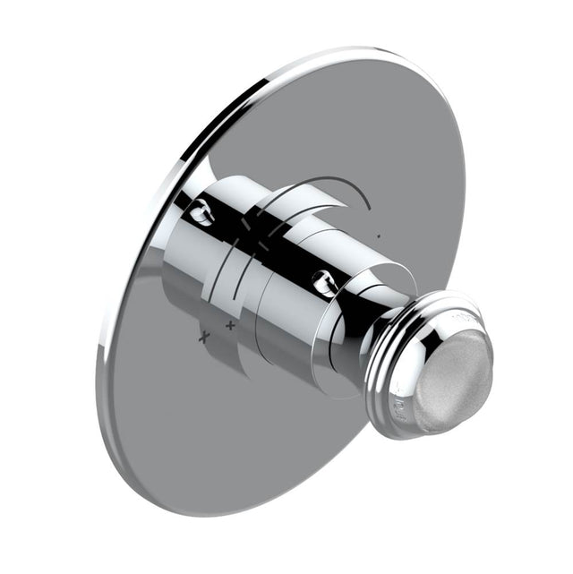 THG - Trim for THG thermostatic valve, rough part supplied with fixing box ref. 5 200AE/US - Round plate model - Matt Umber PVD