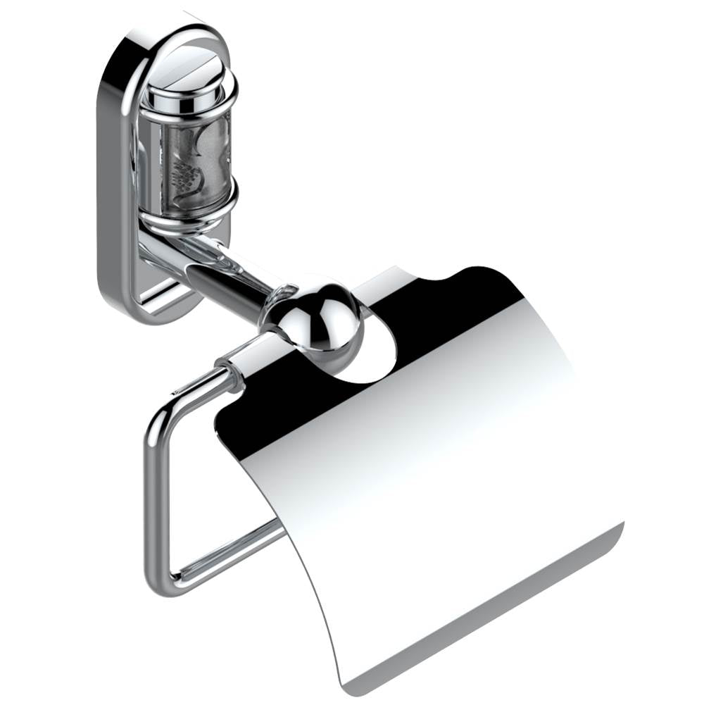 THG - Toilet paper holder, single mount with cover - Matt Umber PVD