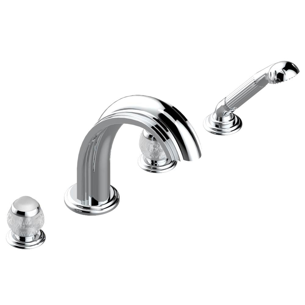 THG - Roman tub set with divertor spout and handshower, 3/4'' valves - Matt Umber PVD