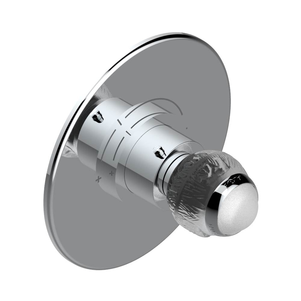 THG - Trim for THG thermostatic valve, rough part supplied with fixing box ref. 5 200AE/US - Round plate model - Matt Umber PVD