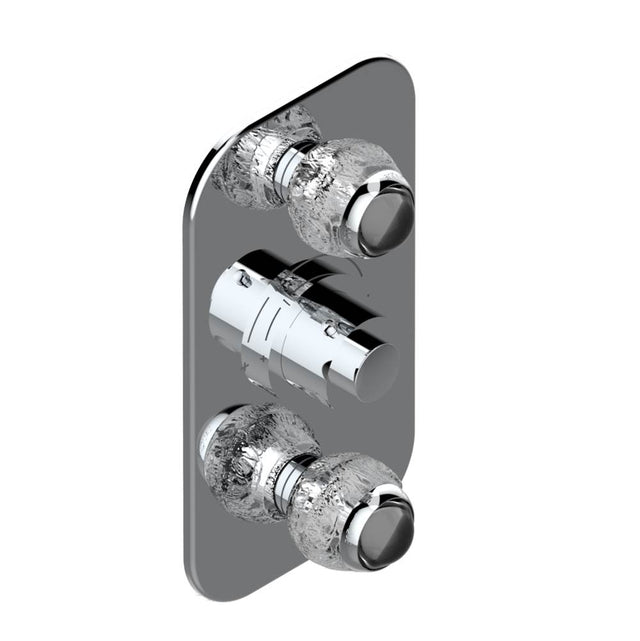 THG - Trim for THG thermostatic valve 2 volume controls, rough part supplied with fixing box ref. 5 400AE/US - Matt Umber PVD