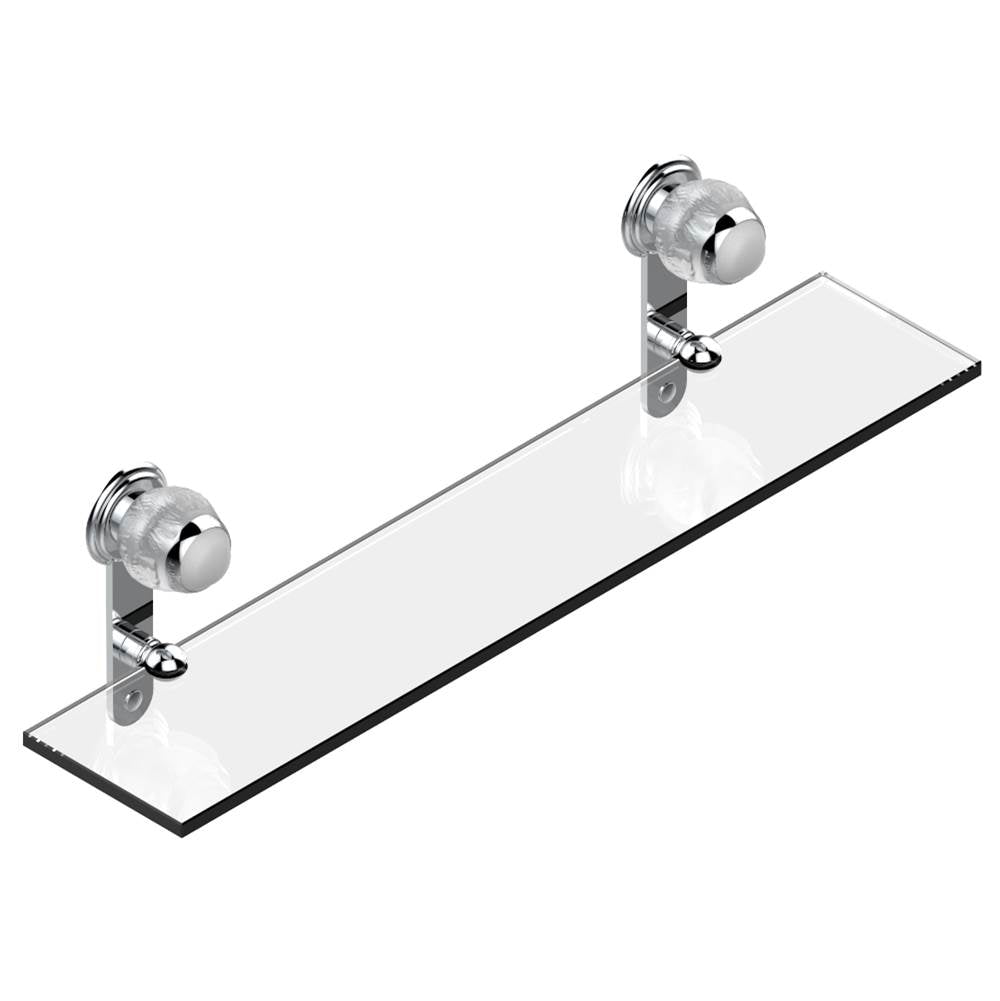 THG - Glass shelf with brackets - Matt Umber PVD