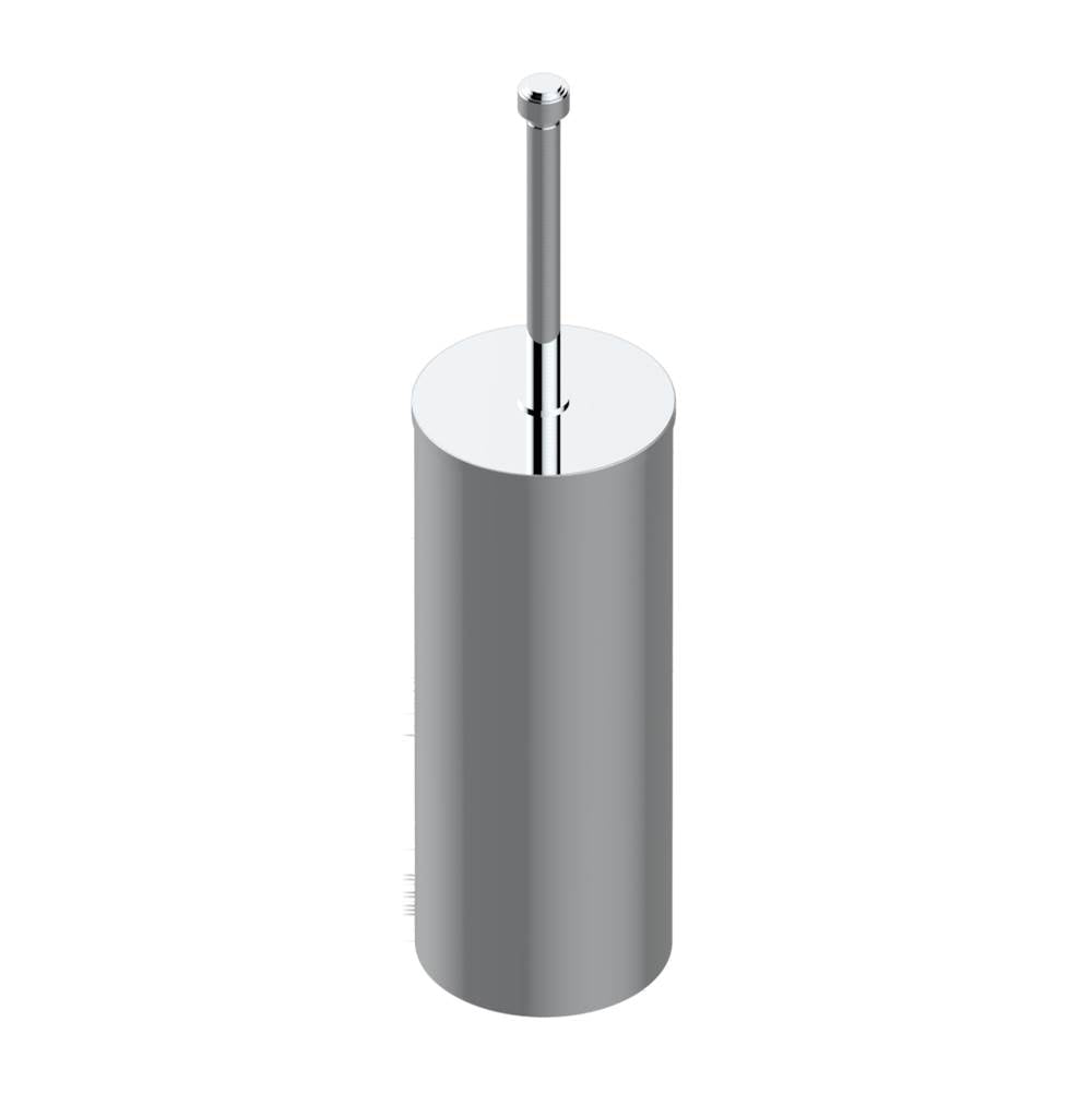 THG - Metal toilet brush holder with brush with cover floor mounted - Matt Umber PVD
