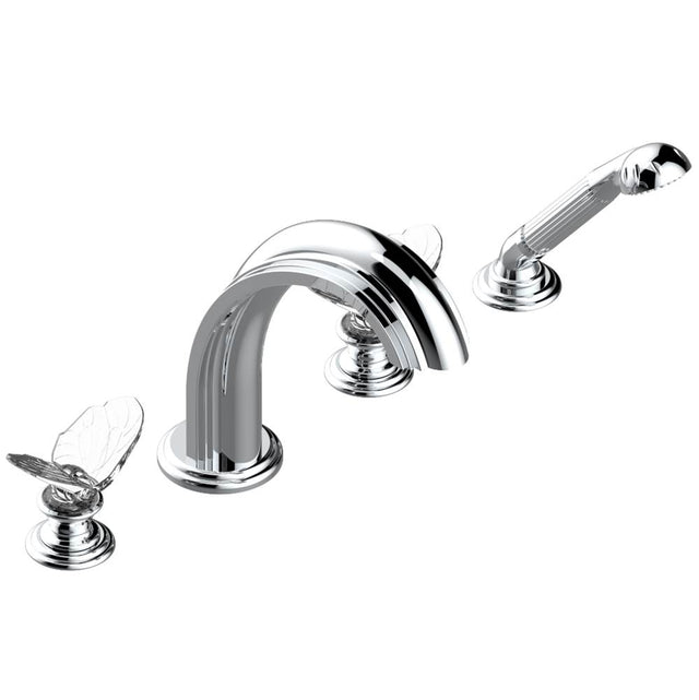 THG - Roman tub set with divertor spout and handshower, 3/4'' valves - Matt Umber PVD