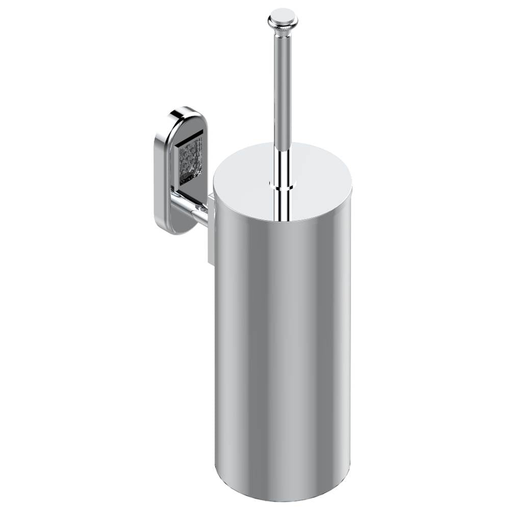 THG - Metal toilet brush holder with brush with cover wall mounted - Matt Umber PVD