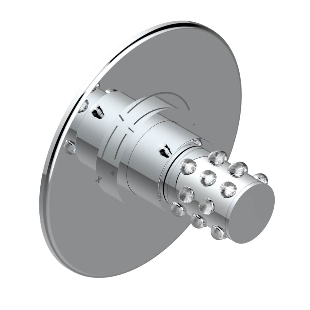 THG - Trim for THG thermostatic valve, rough part supplied with fixing box ref. 5 200AE/US - Round plate model - Matt Umber PVD