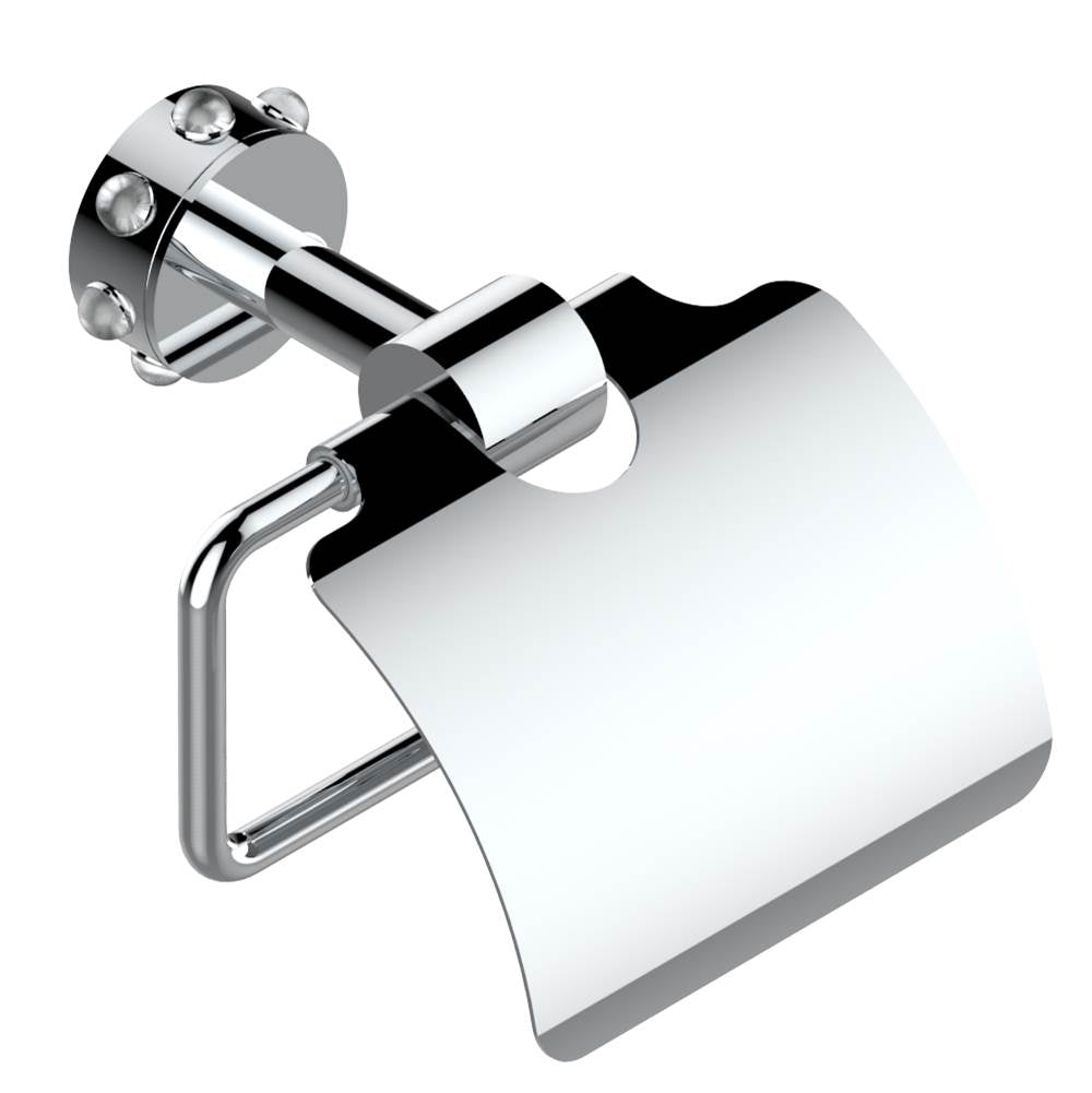 THG - Toilet paper holder, single mount with cover - Matt Umber PVD