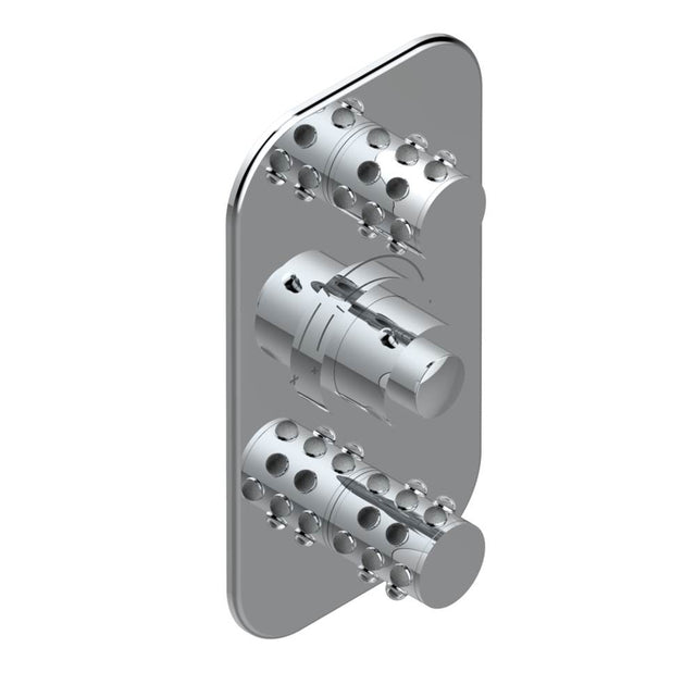 THG - Trim for THG thermostatic valve 2 volume controls, rough part supplied with fixing box ref. 5 400AE/US - Matt Umber PVD
