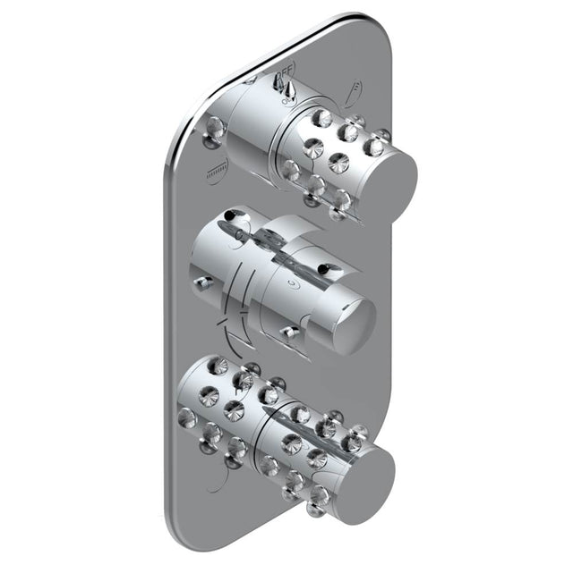 THG - Trim for thg thermostat with 2-way diverter and on/off control, rough part supplied with fixing box ref. .5 540AE/US - Matt Umber PVD