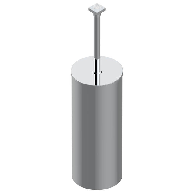 THG - Metal toilet brush holder with brush with cover floor mounted - Chrome Polished,Gold Polished