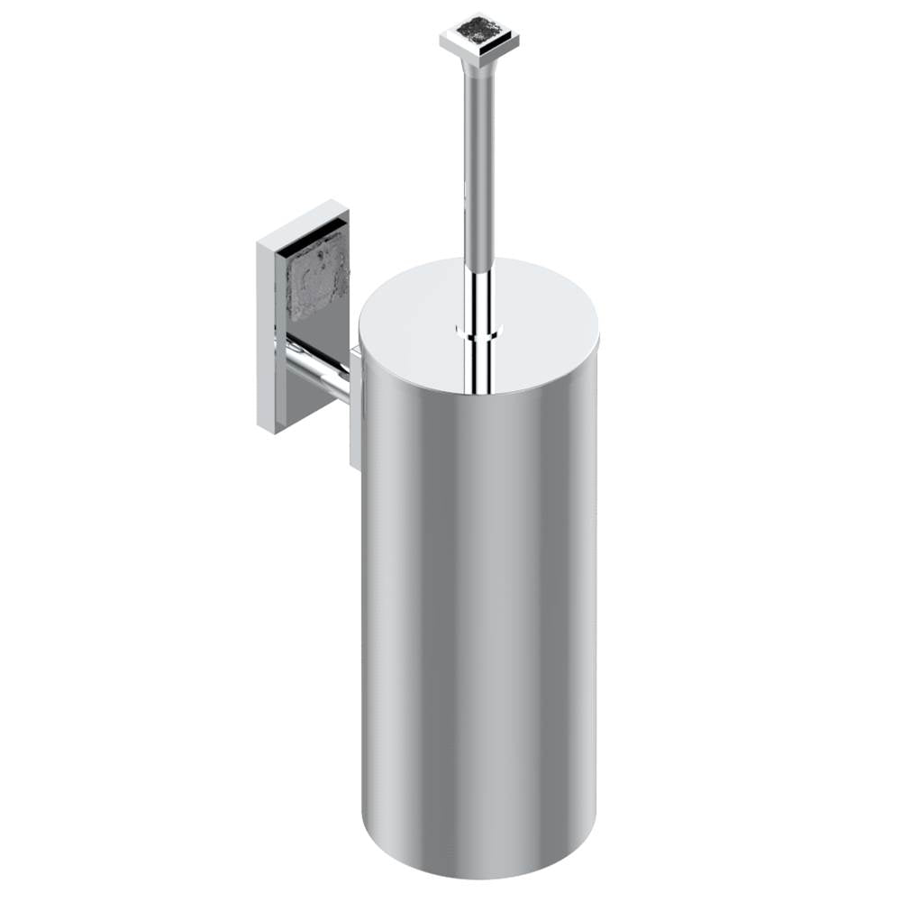 THG - Metal toilet brush holder with brush with cover wall mounted - Chrome Polished,Gold Polished