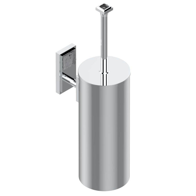 THG - Metal toilet brush holder with brush with cover wall mounted - Chrome Polished,Gold Polished