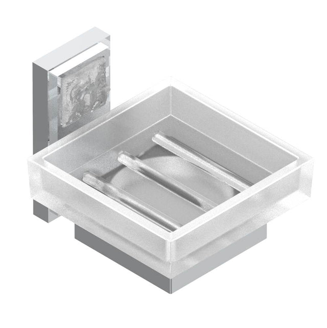 THG - Glass soap dish, wall mounted - Matt Umber PVD