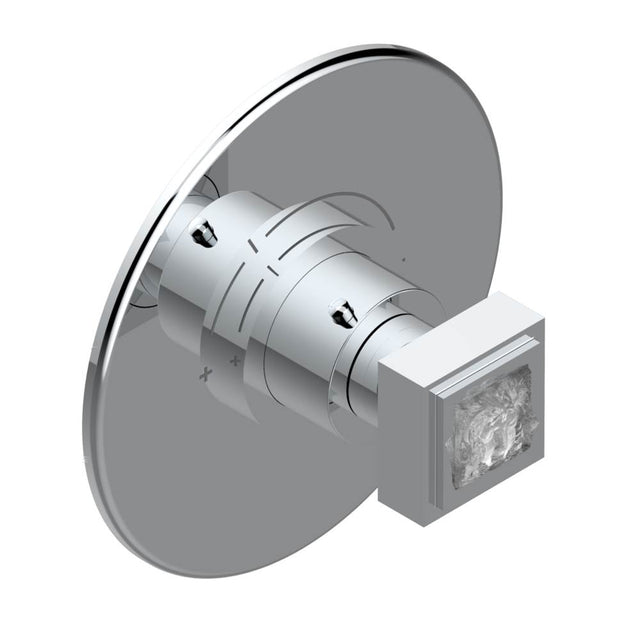THG - Trim for THG thermostatic valve, rough part supplied with fixing box ref. 5 200AE/US - Round plate model - Matt Umber PVD