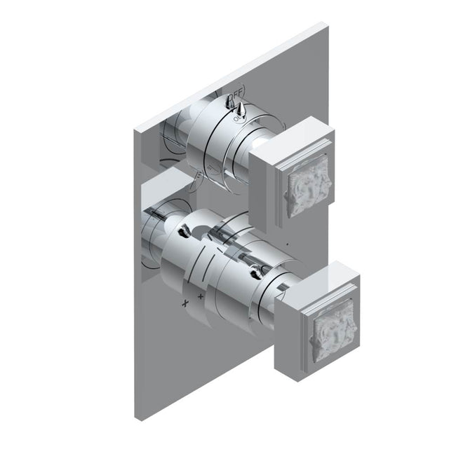 THG - Trim for thg thermostat with 2-way diverter, rough part supplied with fixing box ref. 5 500AE/US - Matt Umber PVD