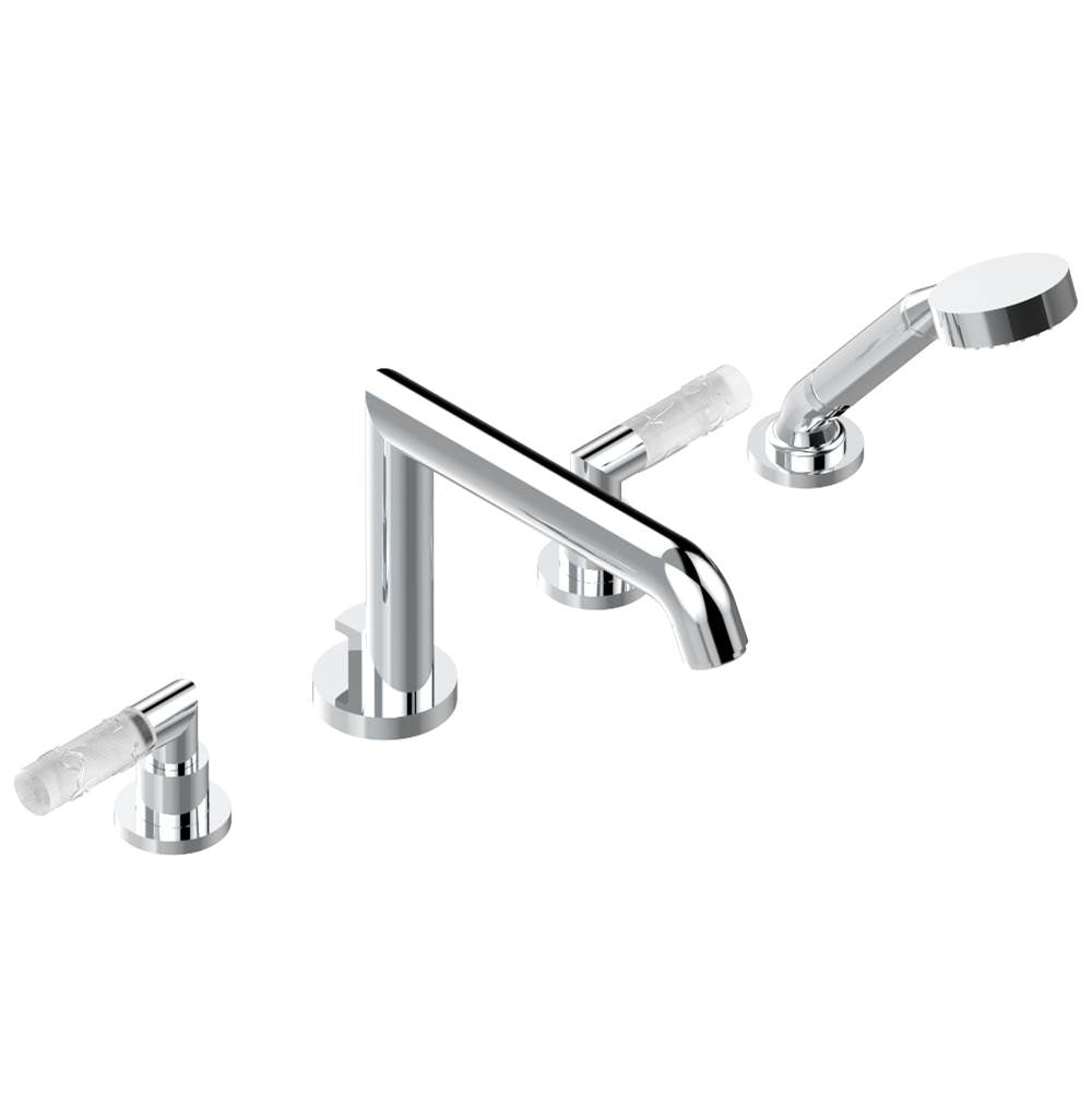 THG - Roman tub set with divertor spout and handshower, 3/4'' valves - Matt Umber PVD