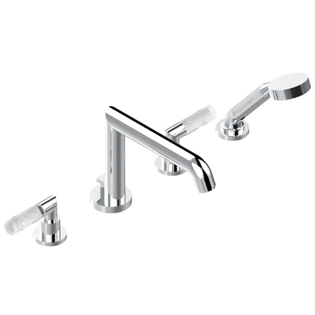 THG - Roman tub set with divertor spout and handshower, 3/4'' valves - Matt Umber PVD