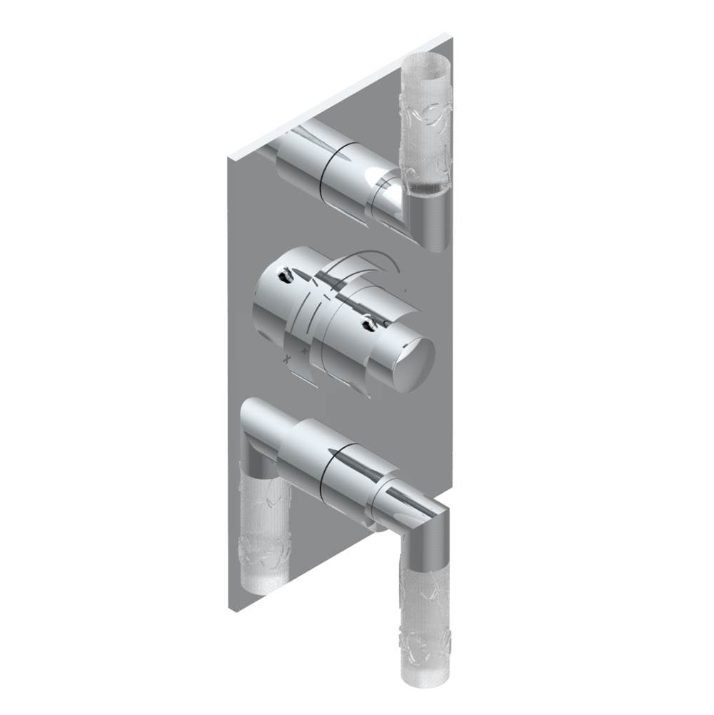 THG - Trim for THG thermostatic valve 2 volume controls, rough part supplied with fixing box ref. 5 400AE/US - Matt Umber PVD