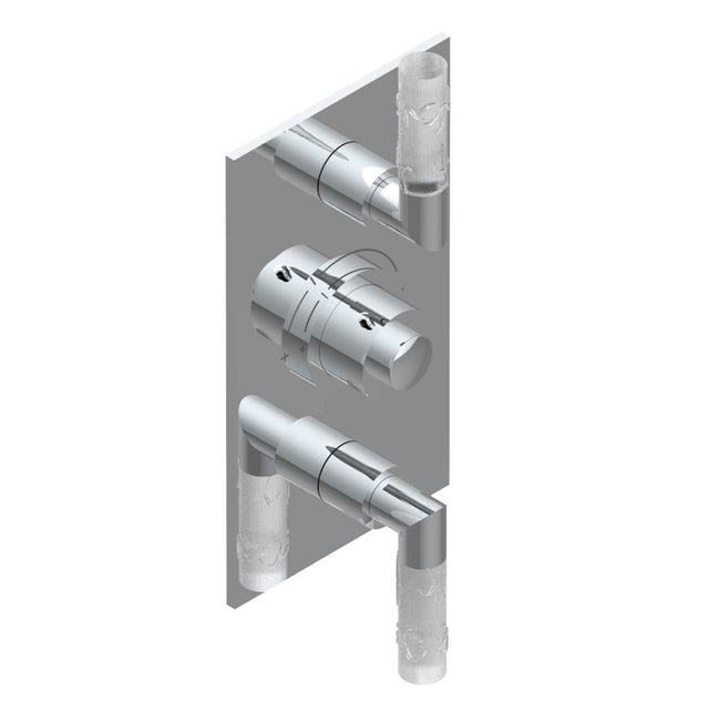 THG - Trim for THG thermostatic valve 2 volume controls, rough part supplied with fixing box ref. 5 400AE/US - Matt Umber PVD