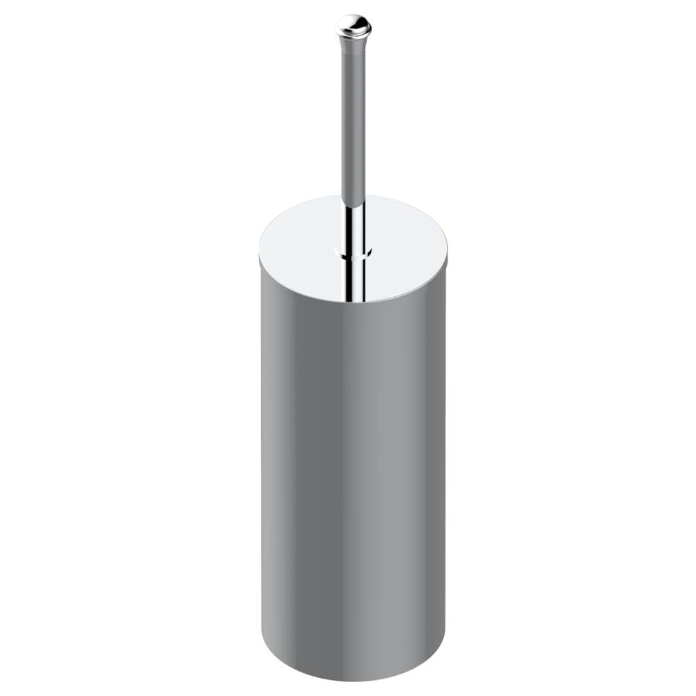 THG - Metal toilet brush holder with brush with cover floor mounted - Matt Umber PVD