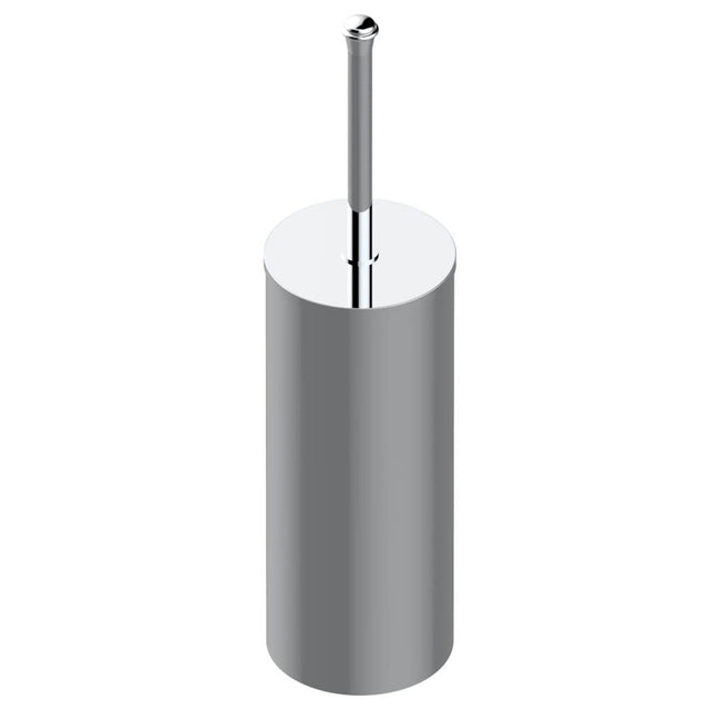 THG - Metal toilet brush holder with brush with cover floor mounted - Matt Umber PVD