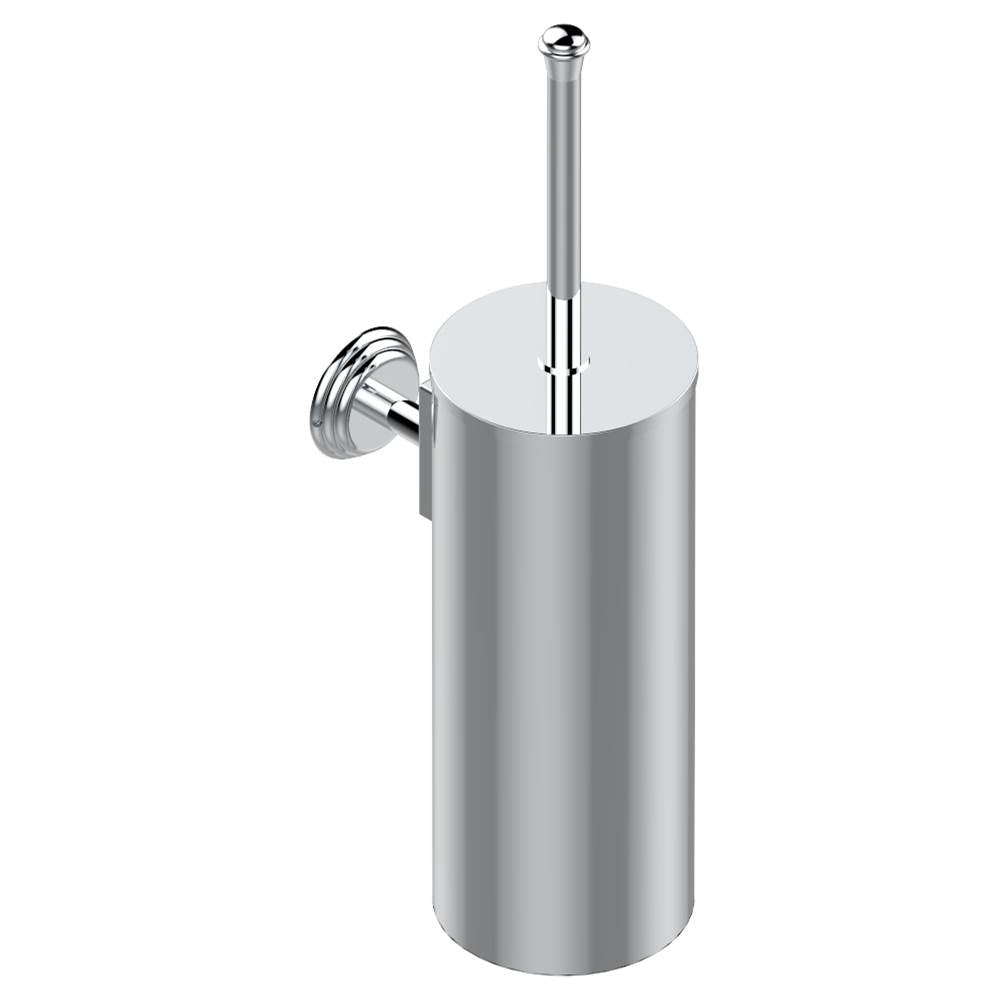 THG - Metal toilet brush holder with brush with cover wall mounted - Matt Umber PVD