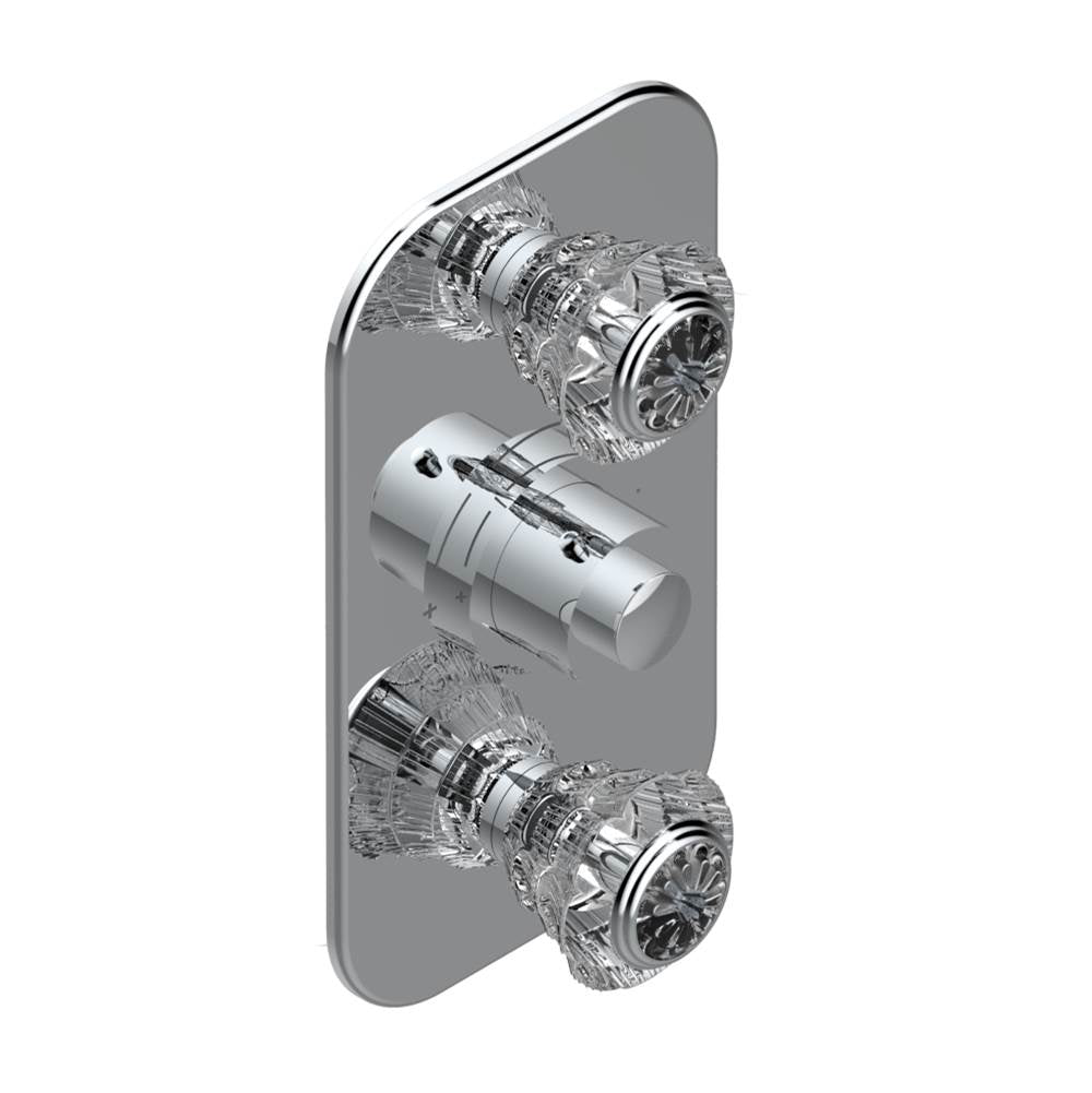 THG - Trim for THG thermostatic valve 2 volume controls, rough part supplied with fixing box ref. 5 400AE/US - Matt Umber PVD