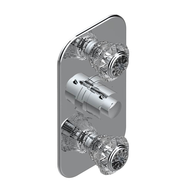 THG - Trim for THG thermostatic valve 2 volume controls, rough part supplied with fixing box ref. 5 400AE/US - Matt Umber PVD