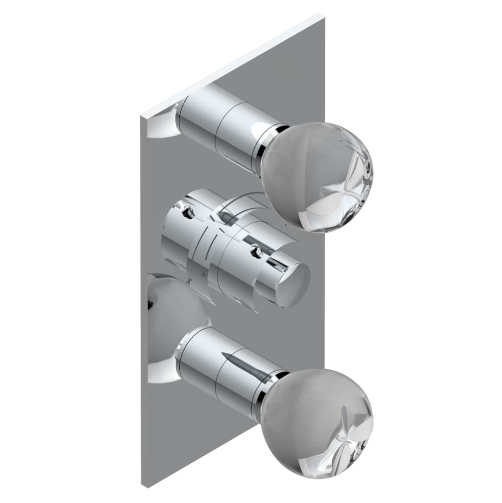 THG - Trim for THG thermostatic valve 2 volume controls, rough part supplied with fixing box ref. 5 400AE/US - Matt Umber PVD