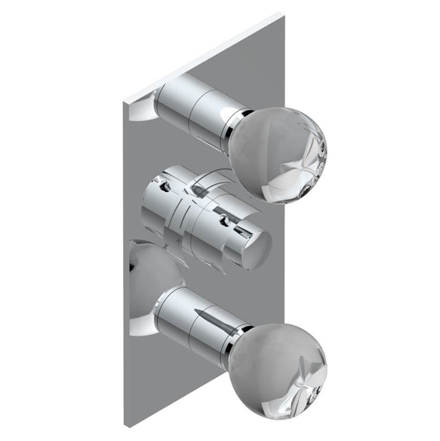 THG - Trim for THG thermostatic valve 2 volume controls, rough part supplied with fixing box ref. 5 400AE/US - Matt Umber PVD